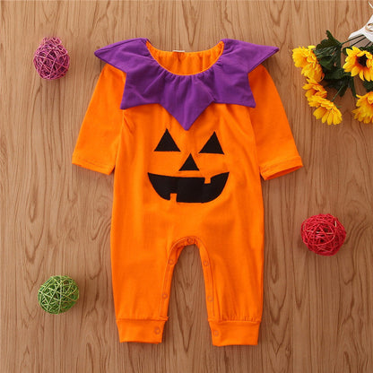 Baby Unisex Cartoon Print Halloween Jumpsuits