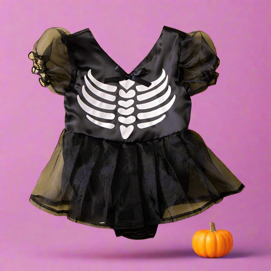 Baby Girls Cartoon Print Halloween Rompers