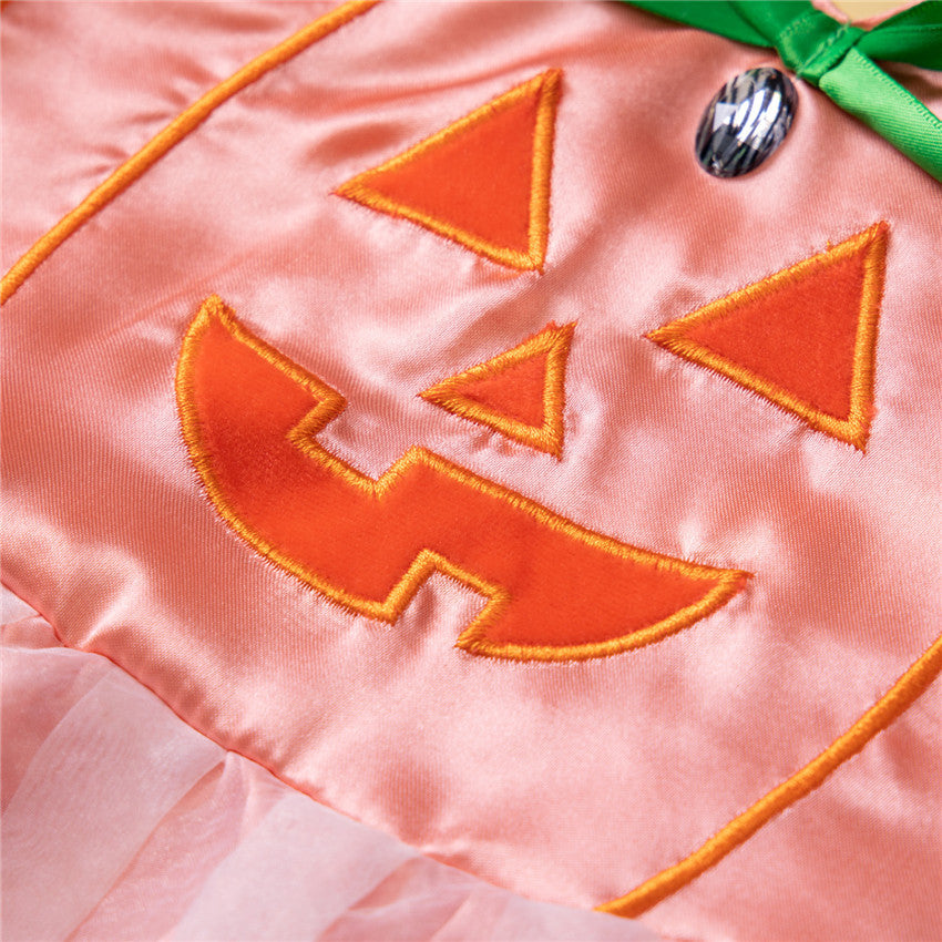 Baby Girls Cartoon Print Halloween Rompers