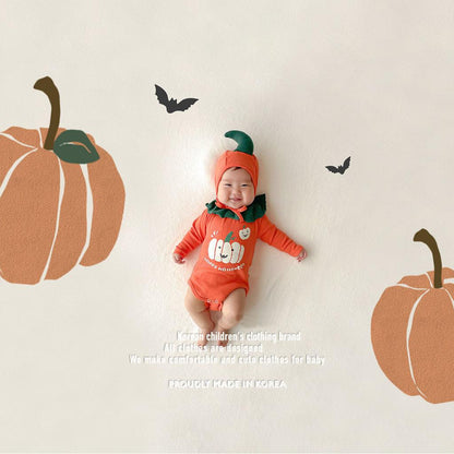 Baby Unisex Letters Cartoon Print Print Halloween Rompers