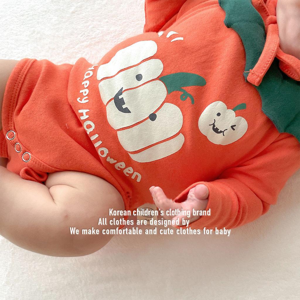 Baby Unisex Letters Cartoon Print Print Halloween Rompers