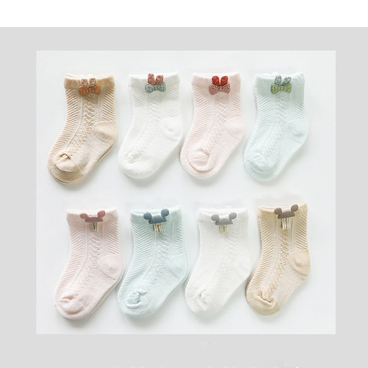 Baby Kid Unisex Solid Color Cartoon Accessories Socks