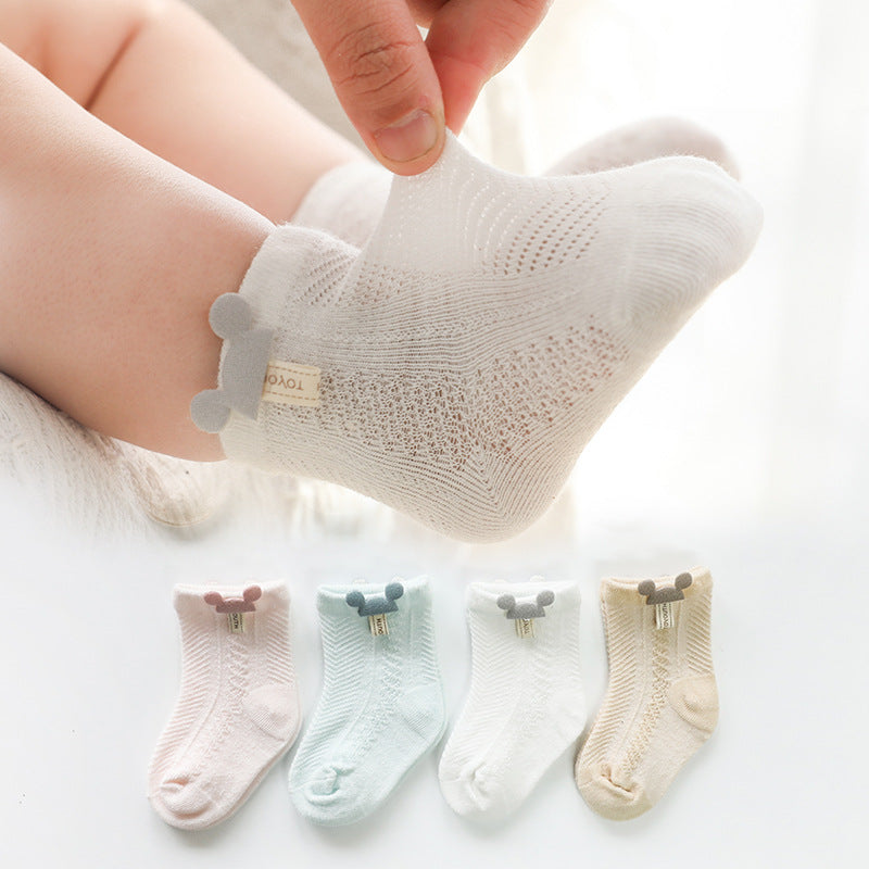 Baby Kid Unisex Solid Color Cartoon Accessories Socks