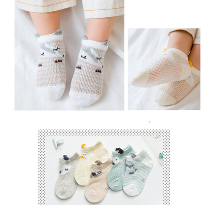 5 Pairs Baby Kid Unisex Animals Print Accessories Socks