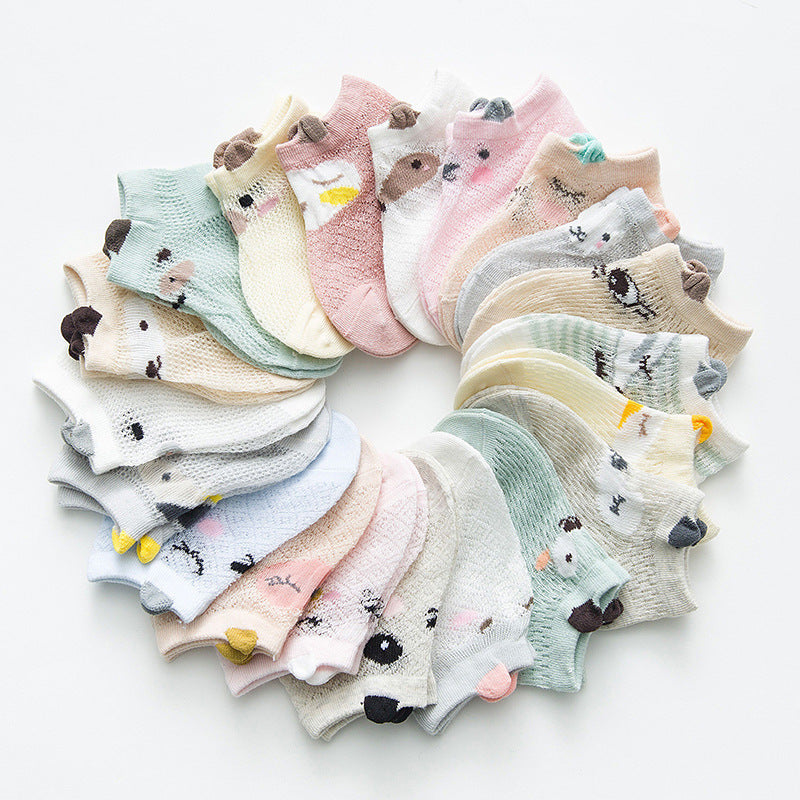 5 Pairs Baby Kid Unisex Animals Print Accessories Socks