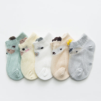 5 Pairs Baby Kid Unisex Animals Print Accessories Socks