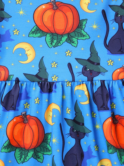 Baby Kid Girls Animals Cartoon Print Halloween Dresses