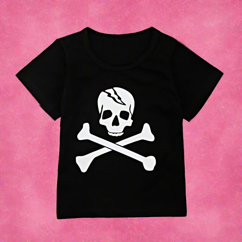 Kid Boys Cartoon Print Halloween T-Shirts