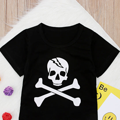Kid Boys Cartoon Print Halloween T-Shirts