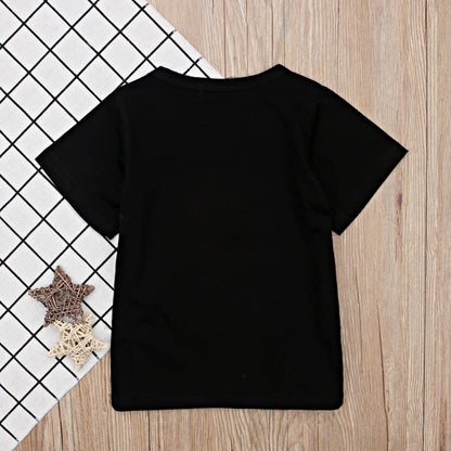 Kid Boys Cartoon Print Halloween T-Shirts