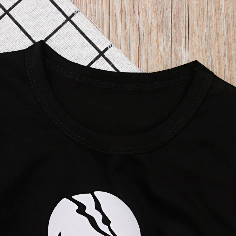 Kid Boys Cartoon Print Halloween T-Shirts
