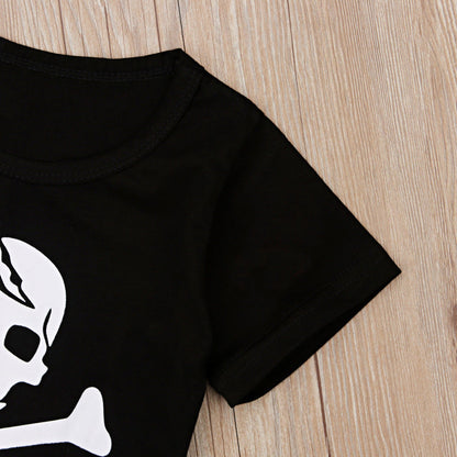 Kid Boys Cartoon Print Halloween T-Shirts