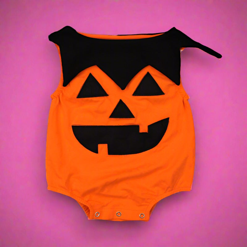 Baby Unisex Expression Print Halloween Rompers
