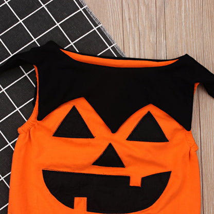 Baby Unisex Expression Print Halloween Rompers