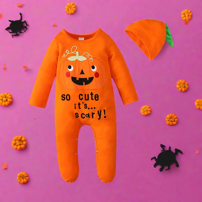 Baby Unisex Letters Cartoon Halloween Jumpsuits