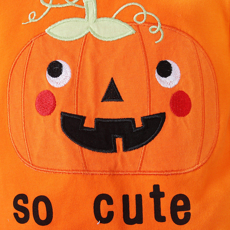 Baby Unisex Letters Cartoon Halloween Jumpsuits