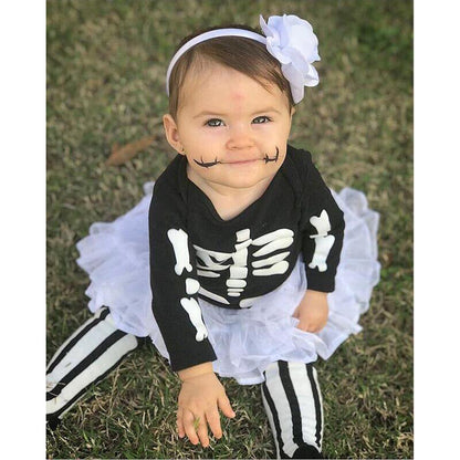 Baby Unisex Letters Halloween Rompers