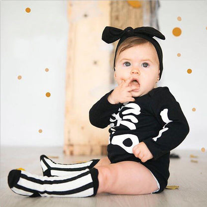 Baby Unisex Letters Halloween Rompers
