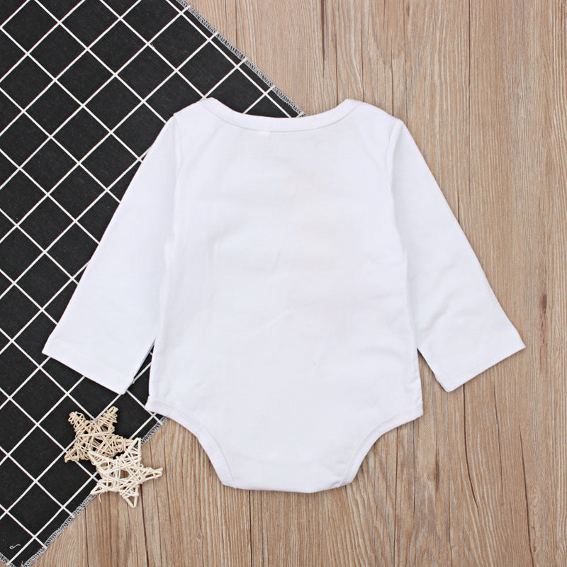 Baby Unisex Letters Halloween Rompers