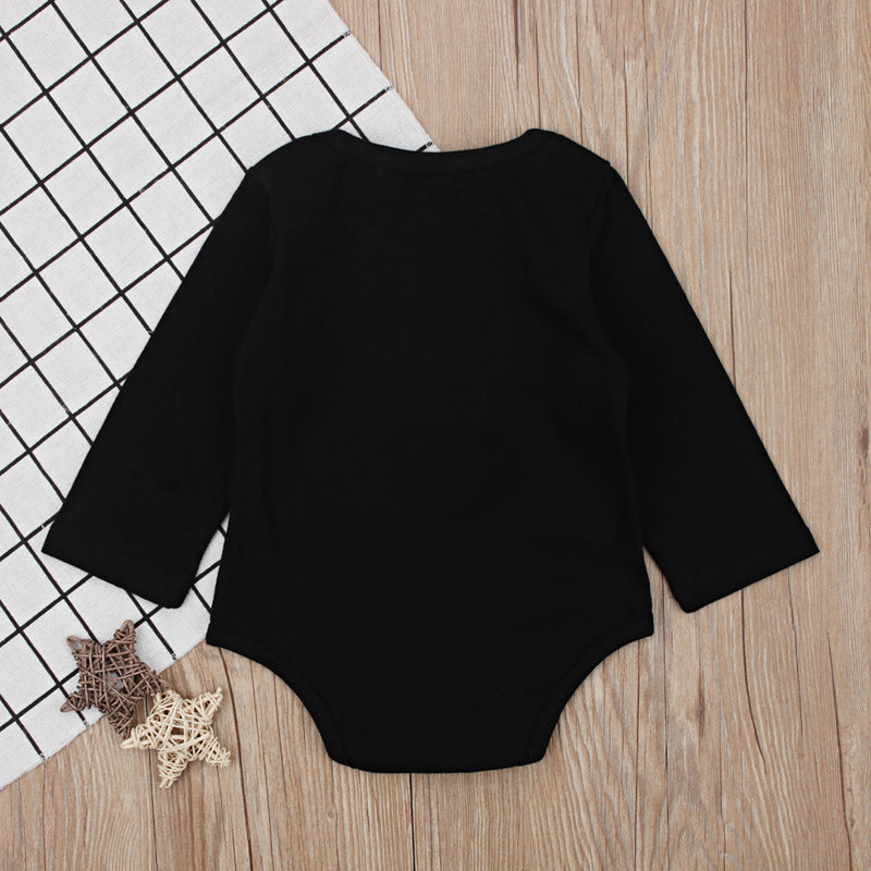 Baby Unisex Letters Halloween Rompers