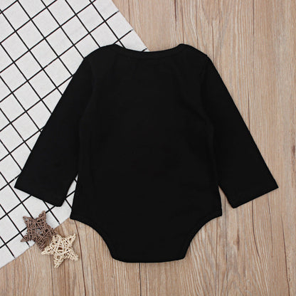 Baby Unisex Letters Halloween Rompers