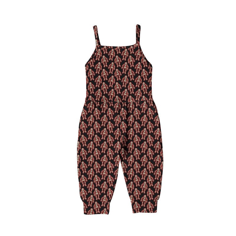 Baby Kid Girls Cartoon Print Halloween Jumpsuits