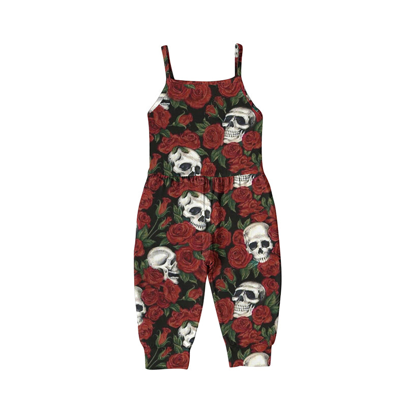Baby Kid Girls Cartoon Print Halloween Jumpsuits
