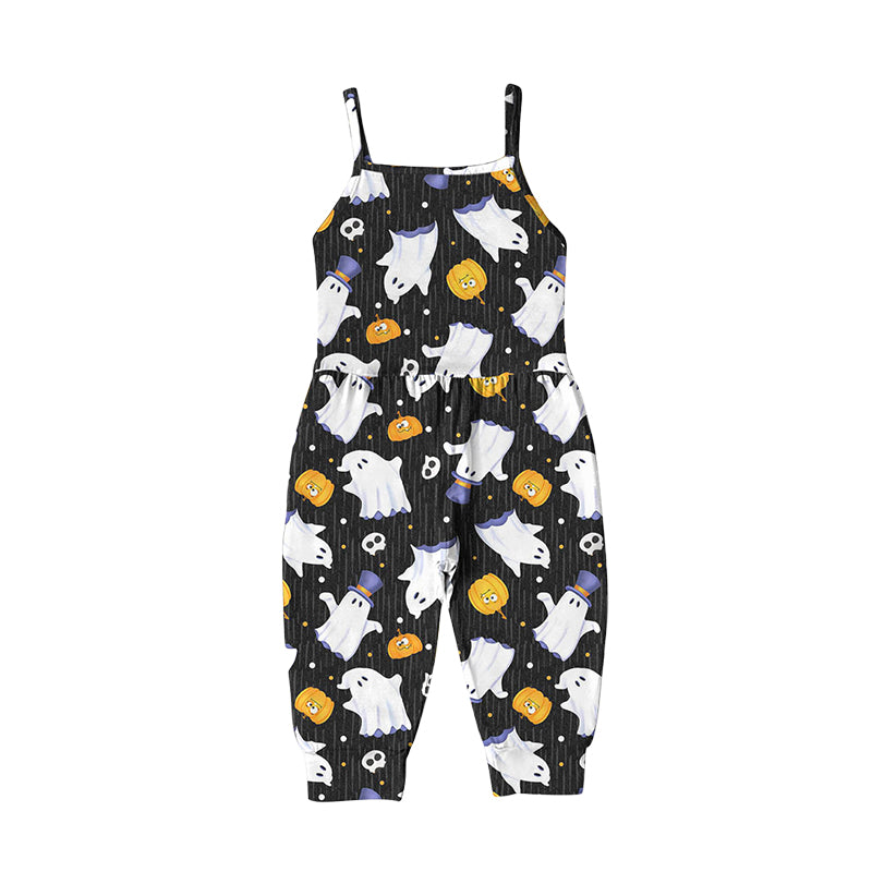 Baby Kid Girls Cartoon Print Halloween Jumpsuits