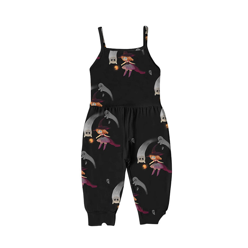 Baby Kid Girls Cartoon Print Halloween Jumpsuits