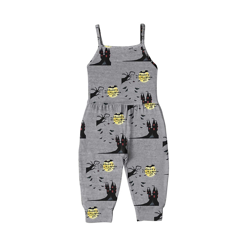 Baby Kid Girls Cartoon Print Halloween Jumpsuits