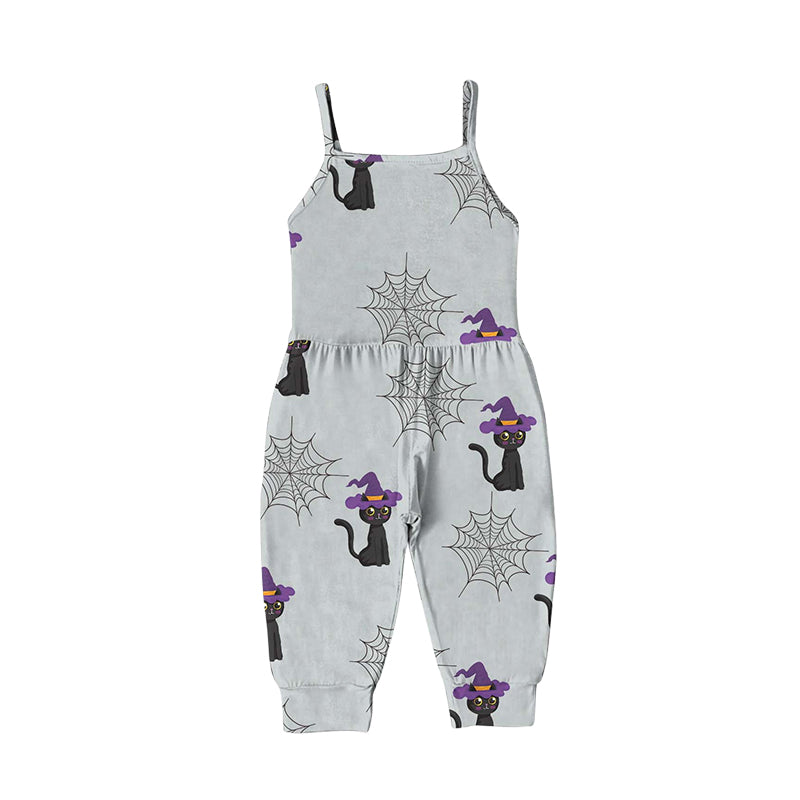 Baby Kid Girls Cartoon Print Halloween Jumpsuits