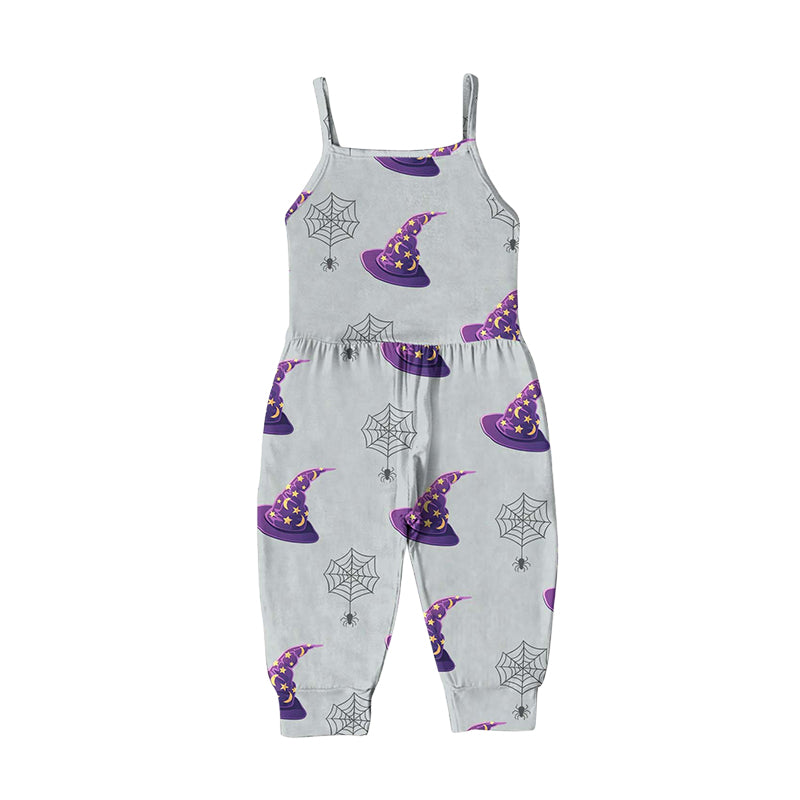 Baby Kid Girls Cartoon Print Halloween Jumpsuits