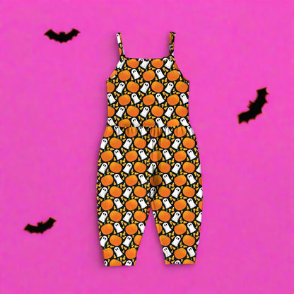 Baby Kid Girls Cartoon Print Halloween Jumpsuits