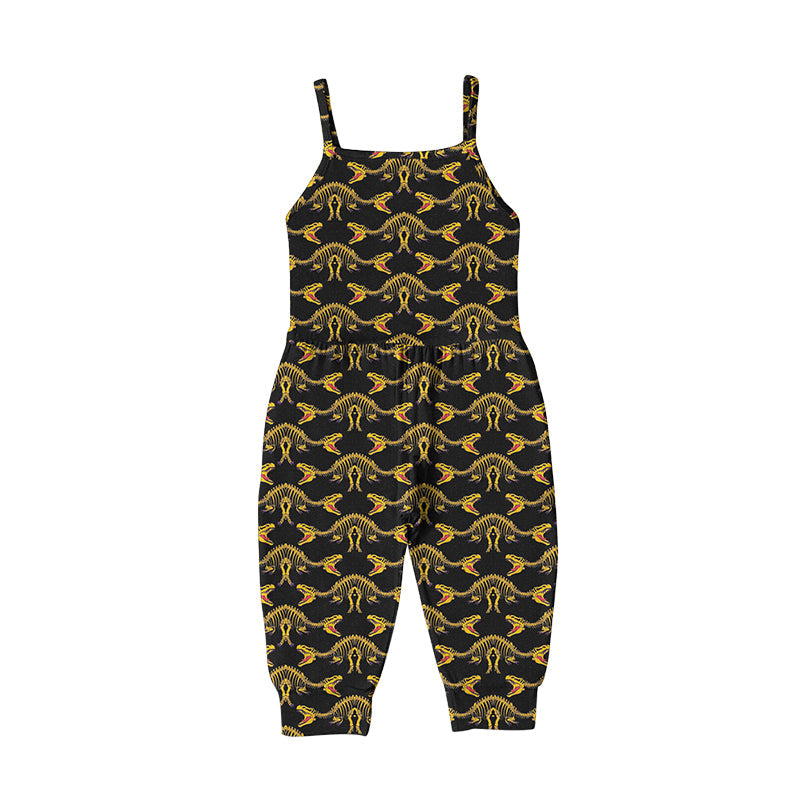 Baby Kid Girls Cartoon Print Halloween Jumpsuits