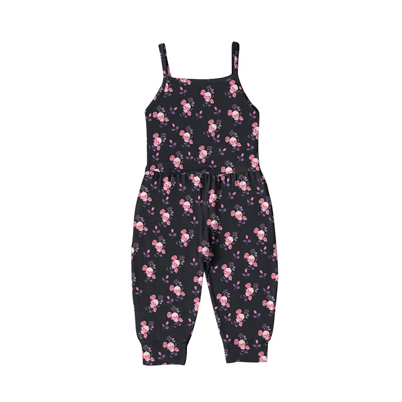 Baby Kid Girls Cartoon Print Halloween Jumpsuits