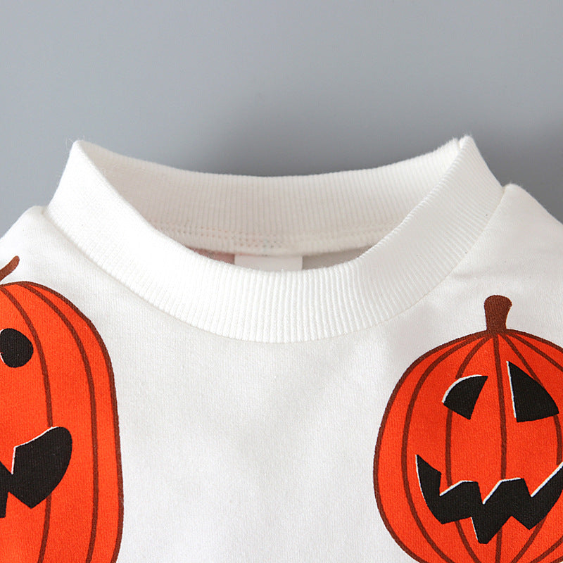 Baby Unisex Cartoon Print Halloween Rompers