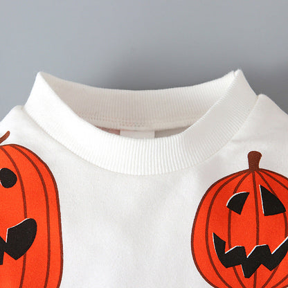 Baby Unisex Cartoon Print Halloween Rompers