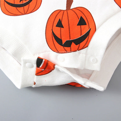 Baby Unisex Cartoon Print Halloween Rompers