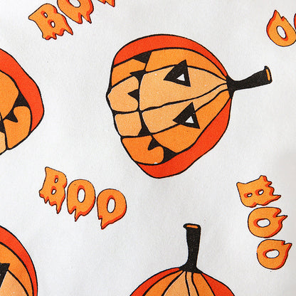 Baby Unisex Cartoon Print Halloween Rompers