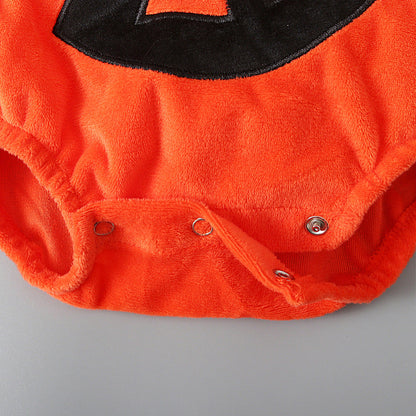 Baby Unisex Cartoon Embroidered Halloween Rompers