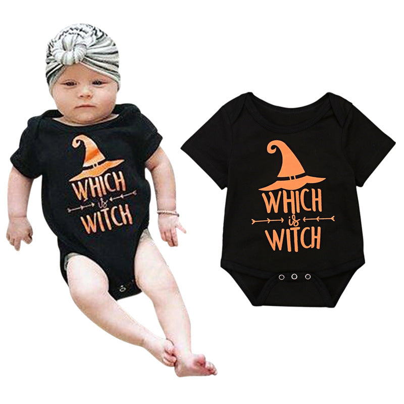 Baby Unisex Cartoon Print Halloween Rompers