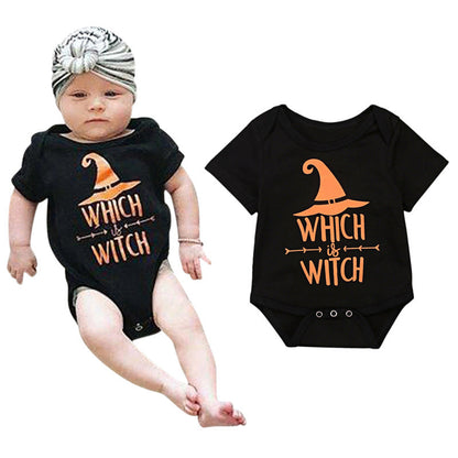 Baby Unisex Cartoon Print Halloween Rompers