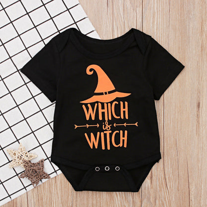 Baby Unisex Cartoon Print Halloween Rompers