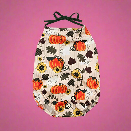 Baby Girls Flower Cartoon Print Halloween Rompers