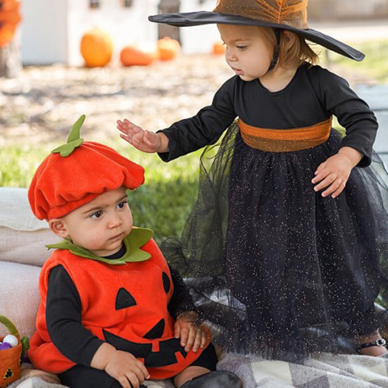 Baby Kid Unisex Color-blocking Halloween Tops Hats