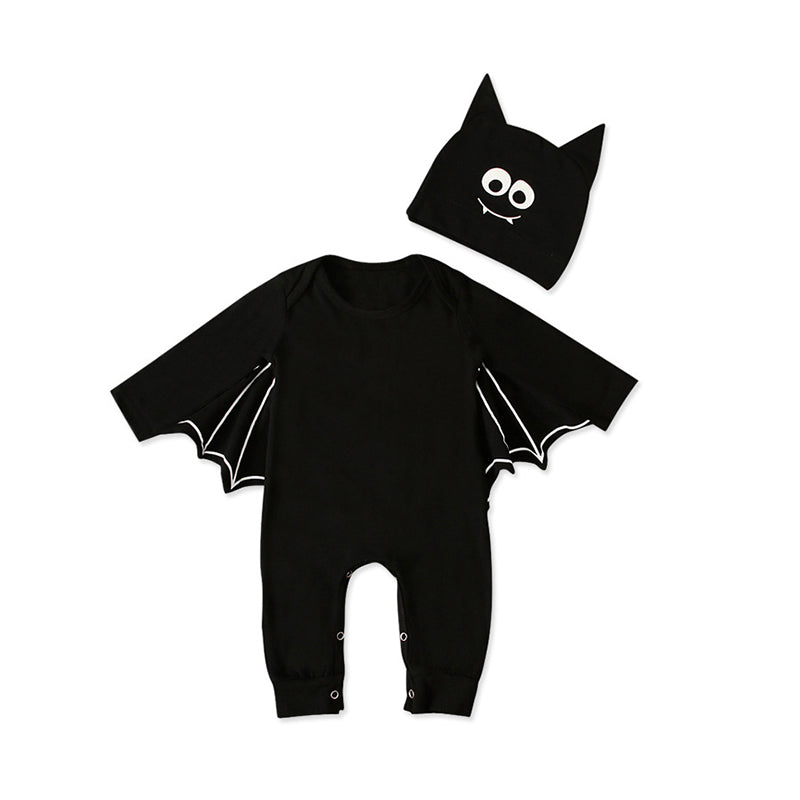 Baby Unisex Solid Color Animals Cartoon Halloween Rompers