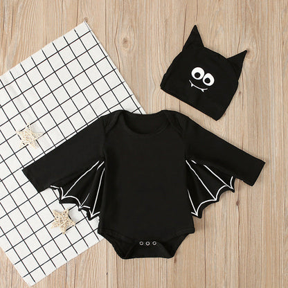 Baby Unisex Solid Color Animals Cartoon Halloween Rompers