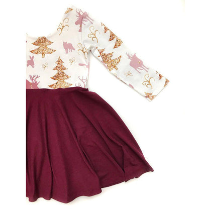 Baby Kid Girls Color-blocking Animals Cartoon Halloween Dresses