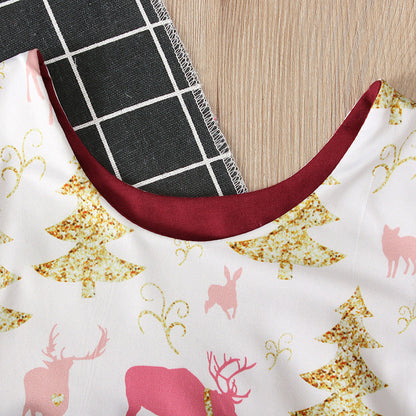 Baby Kid Girls Color-blocking Animals Cartoon Halloween Dresses