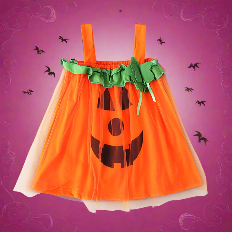 Baby Kid Girls Cartoon Print Halloween Dresses